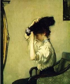 Edmund Charles Tarbell Preparing for the Matinee, oil painting image
